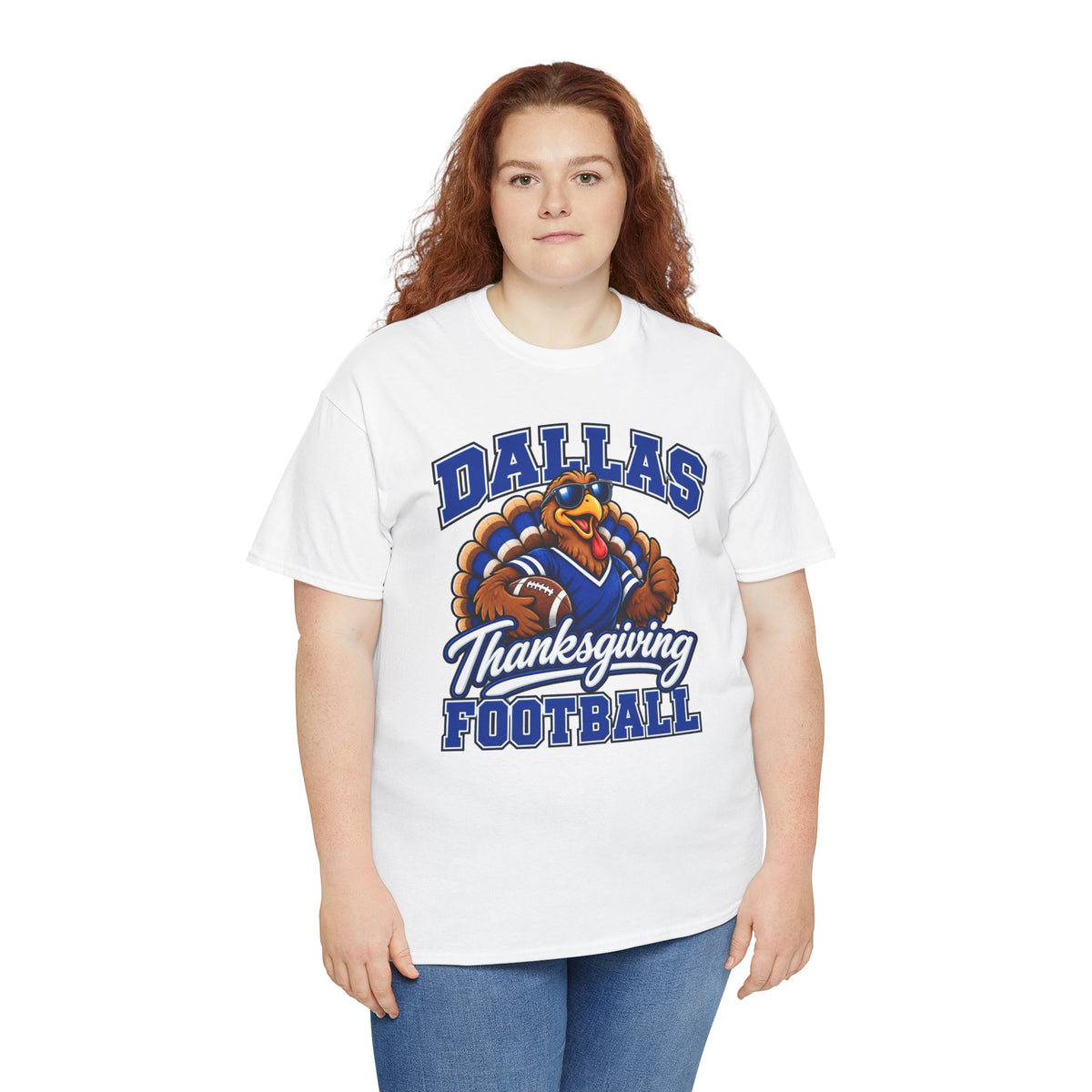Dallas Thanksgiving Football T-Shirt — Turkey Mascot Game Day Tee