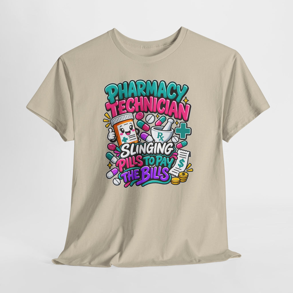 Pharmacy Technician T‑Shirt — "Slinging Pills to Pay the Bills" Graphic Tee