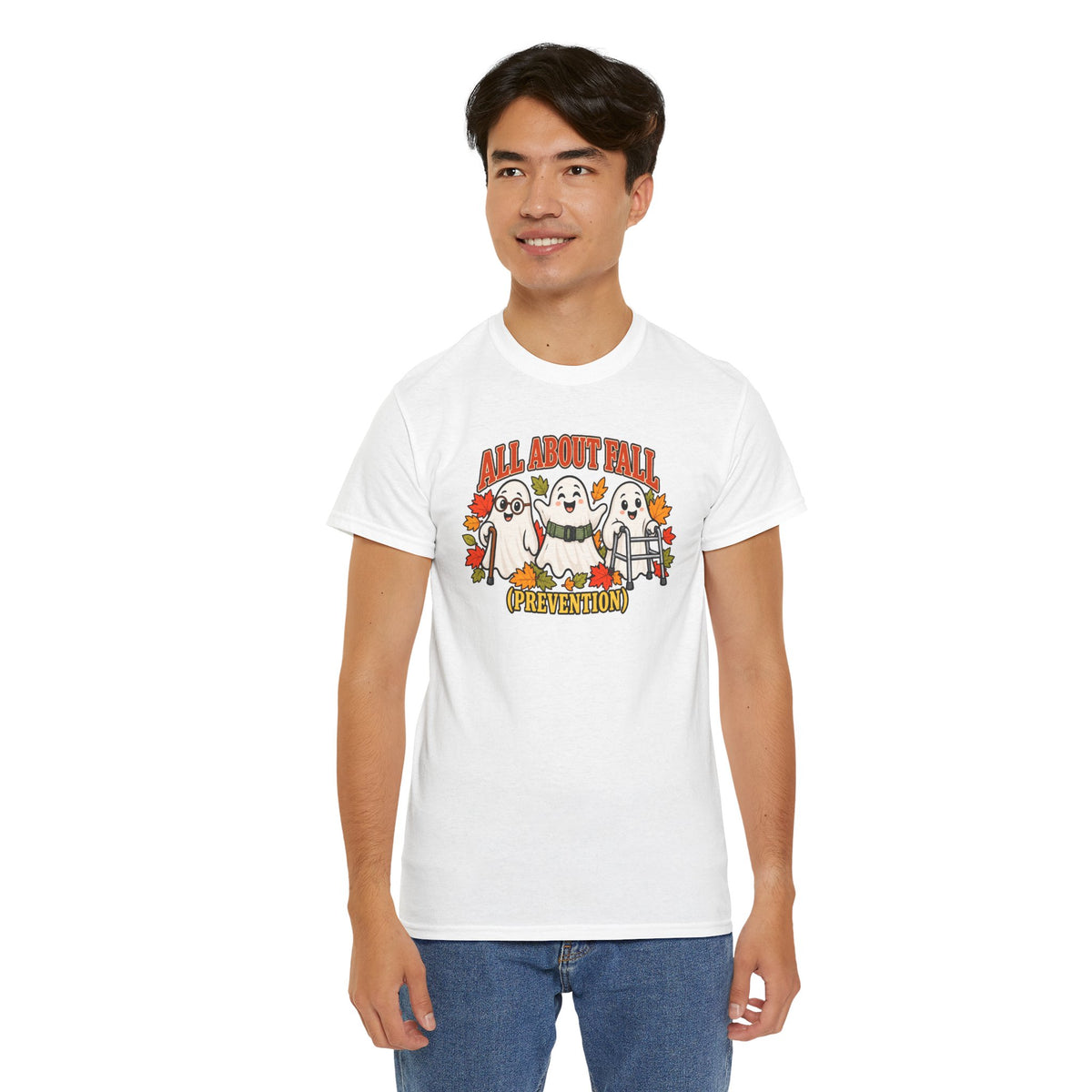 All About Fall (Prevention) Ghost Tee — Cute Halloween Autumn T-Shirt