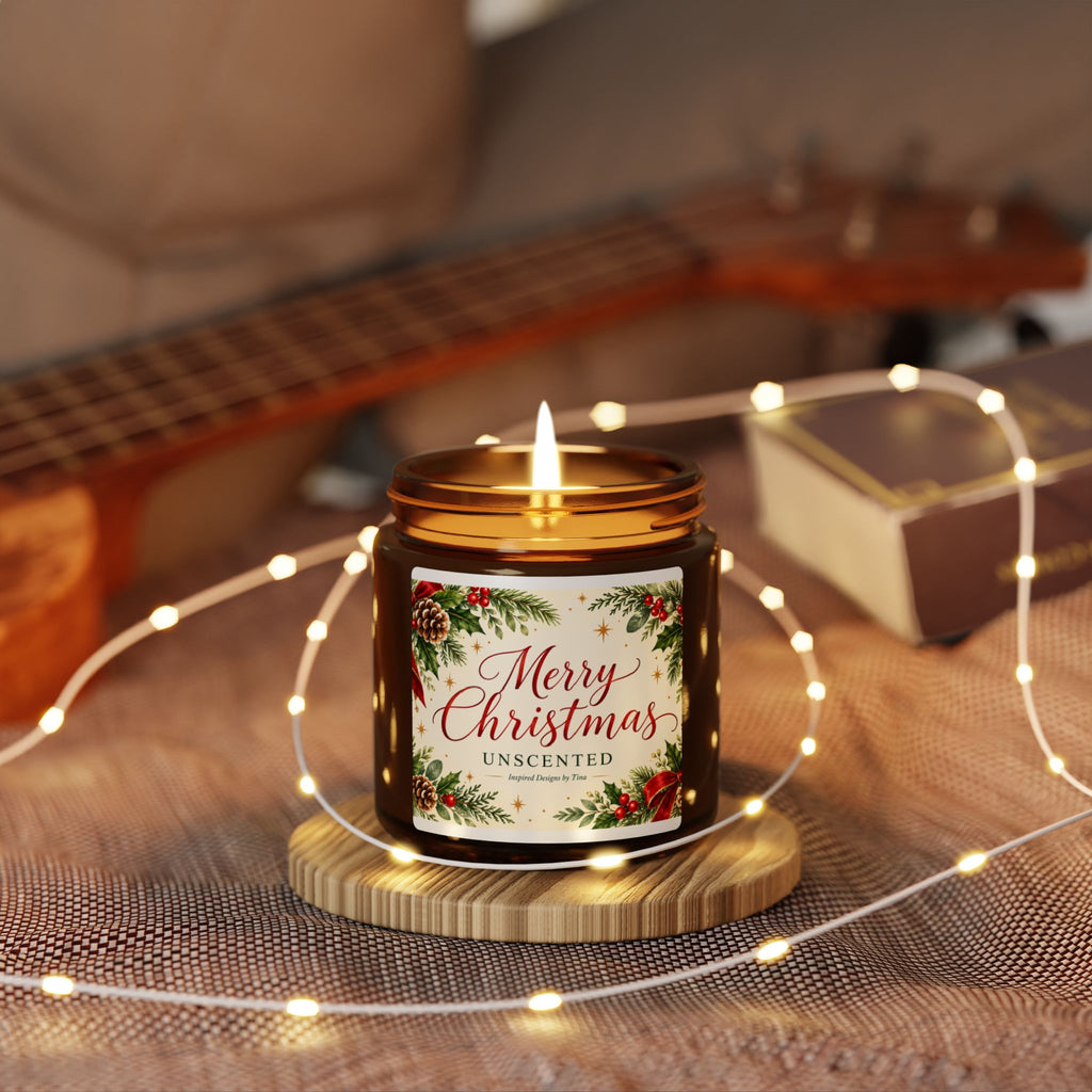 Merry Christmas Unscented Soy Candle