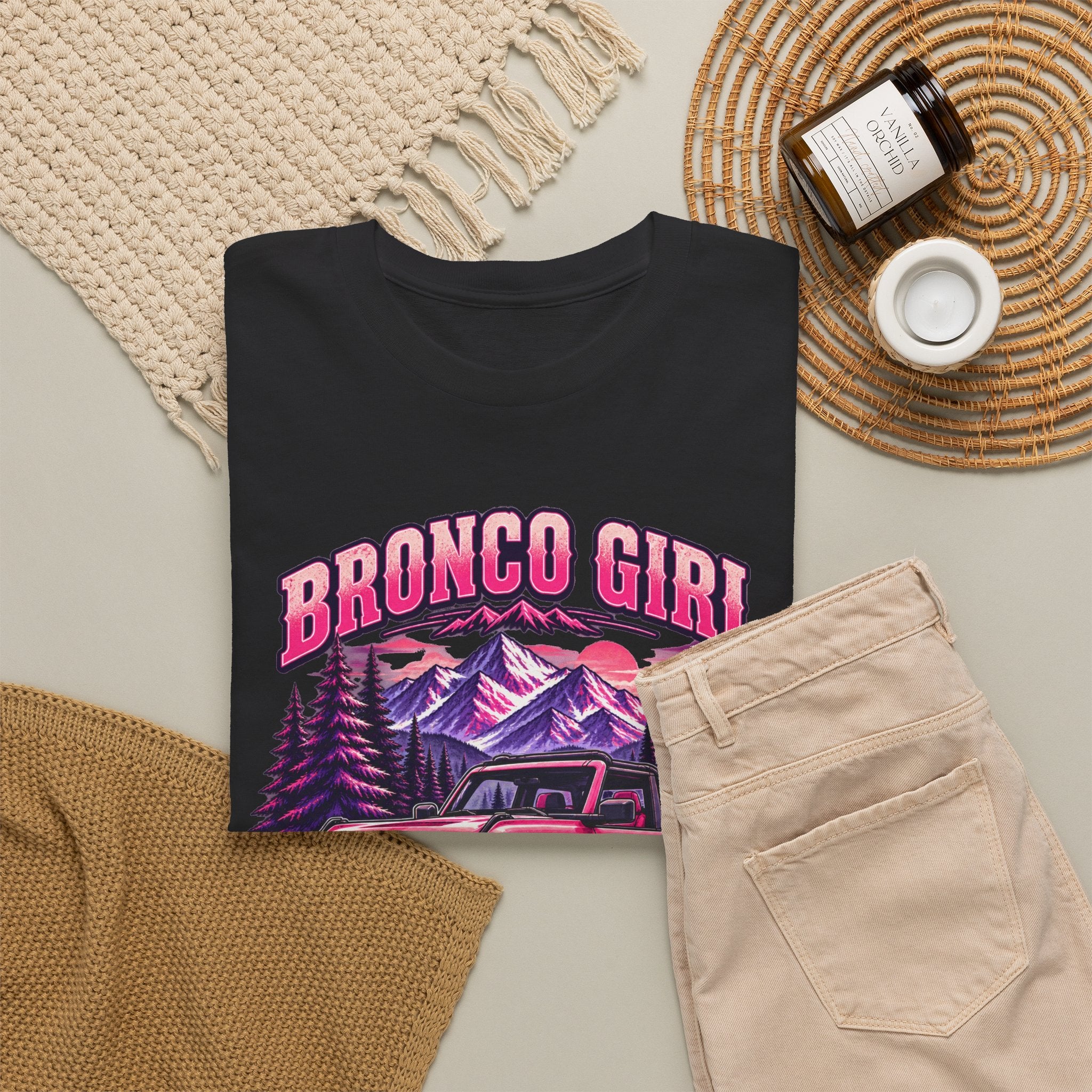 Bronco Girl T-Shirt – Pink Off-Road Truck Graphic Tee