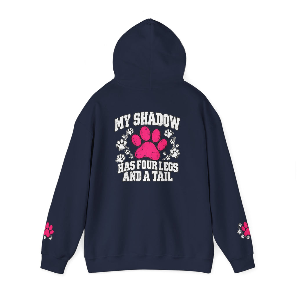 My Shadow Has Four Legs and a Tail Paw Print Hoodie