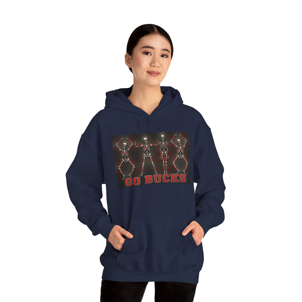 Go Bucks Hoodie — Vintage Red Deer Antlers Graphic Hooded Sweatshirt