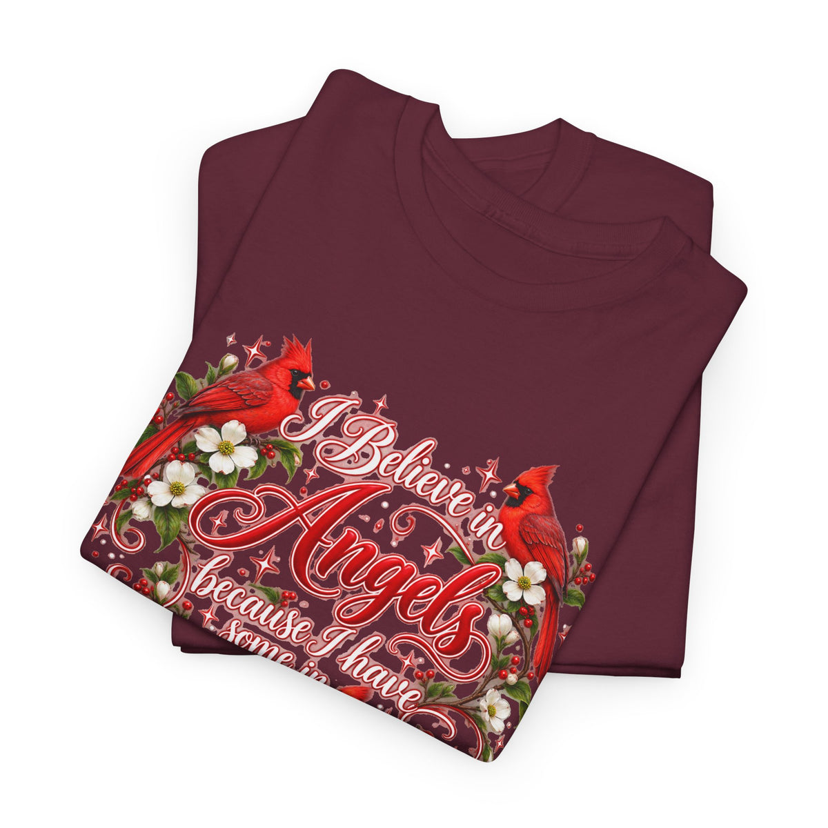 Angels from Heaven Cardinal Christmas T-Shirt