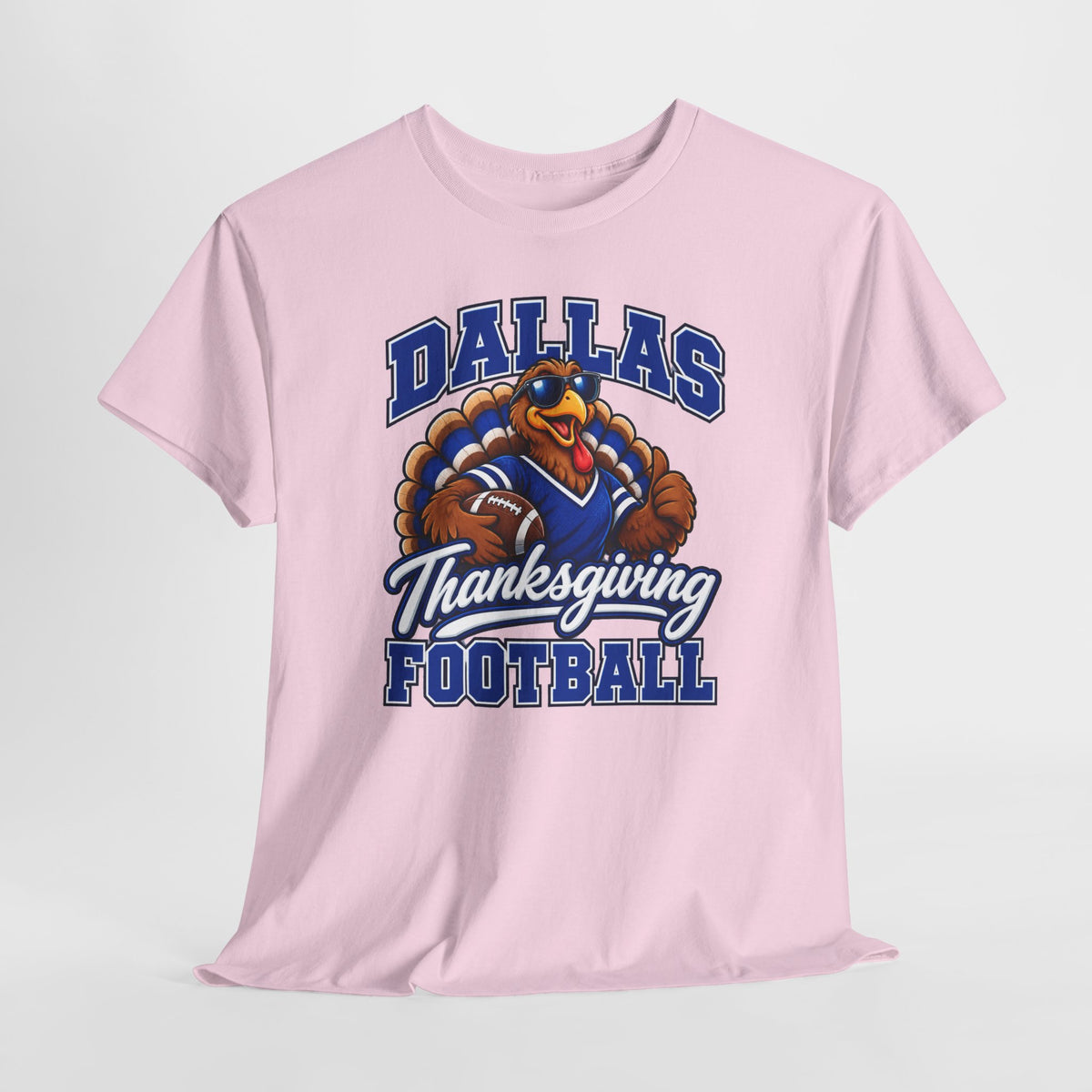 Dallas Thanksgiving Football T-Shirt — Turkey Mascot Game Day Tee