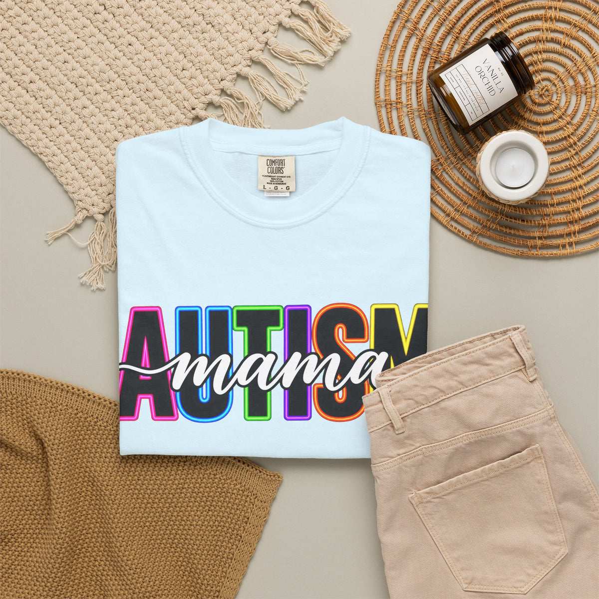 Autism Mama T-Shirt — Colorful Pride Support Tee for Moms