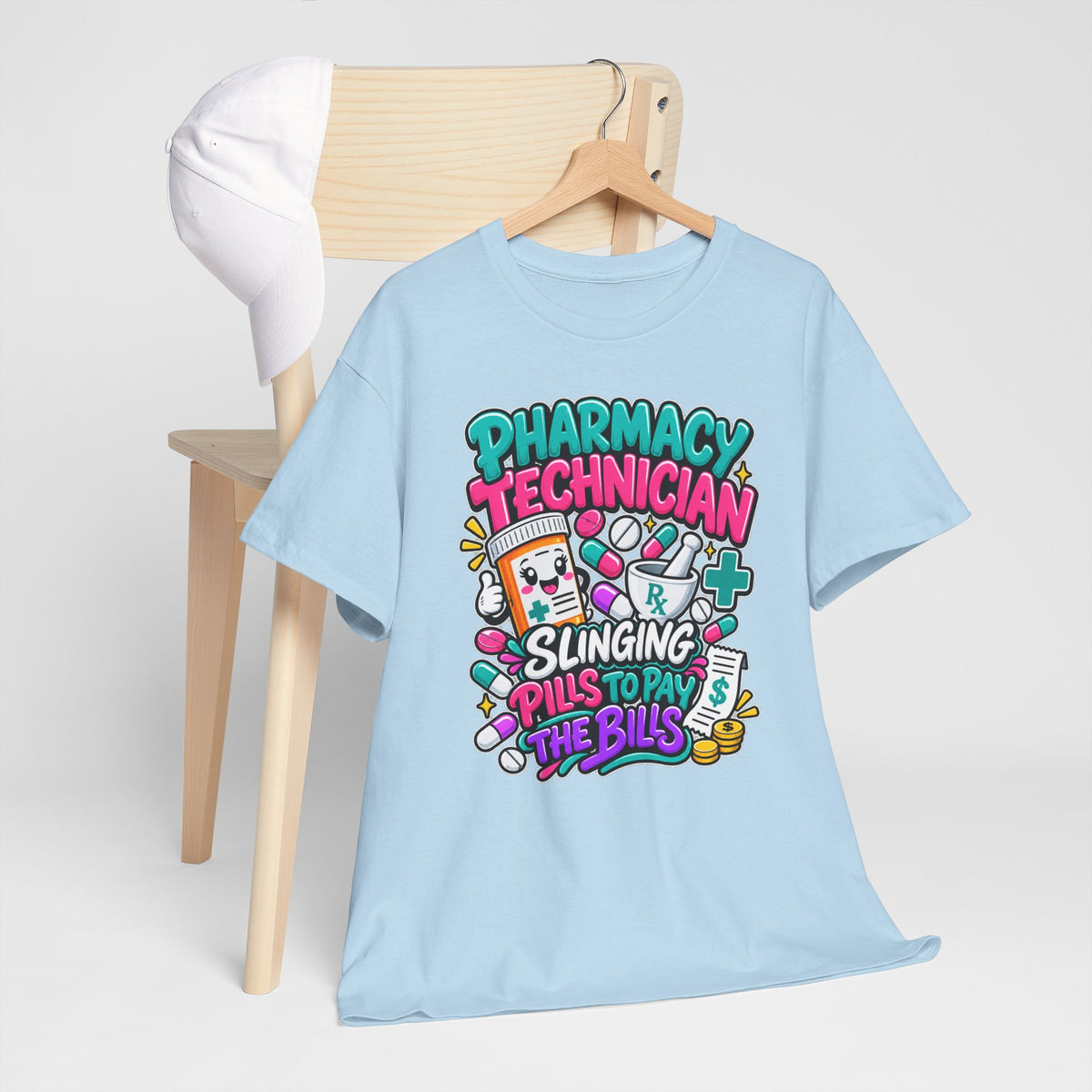 Pharmacy Technician T‑Shirt — "Slinging Pills to Pay the Bills" Graphic Tee