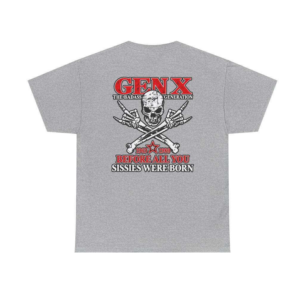 Gen X T‑Shirt — "The Badass Generation" Skull & Crossbones Retro Tee
