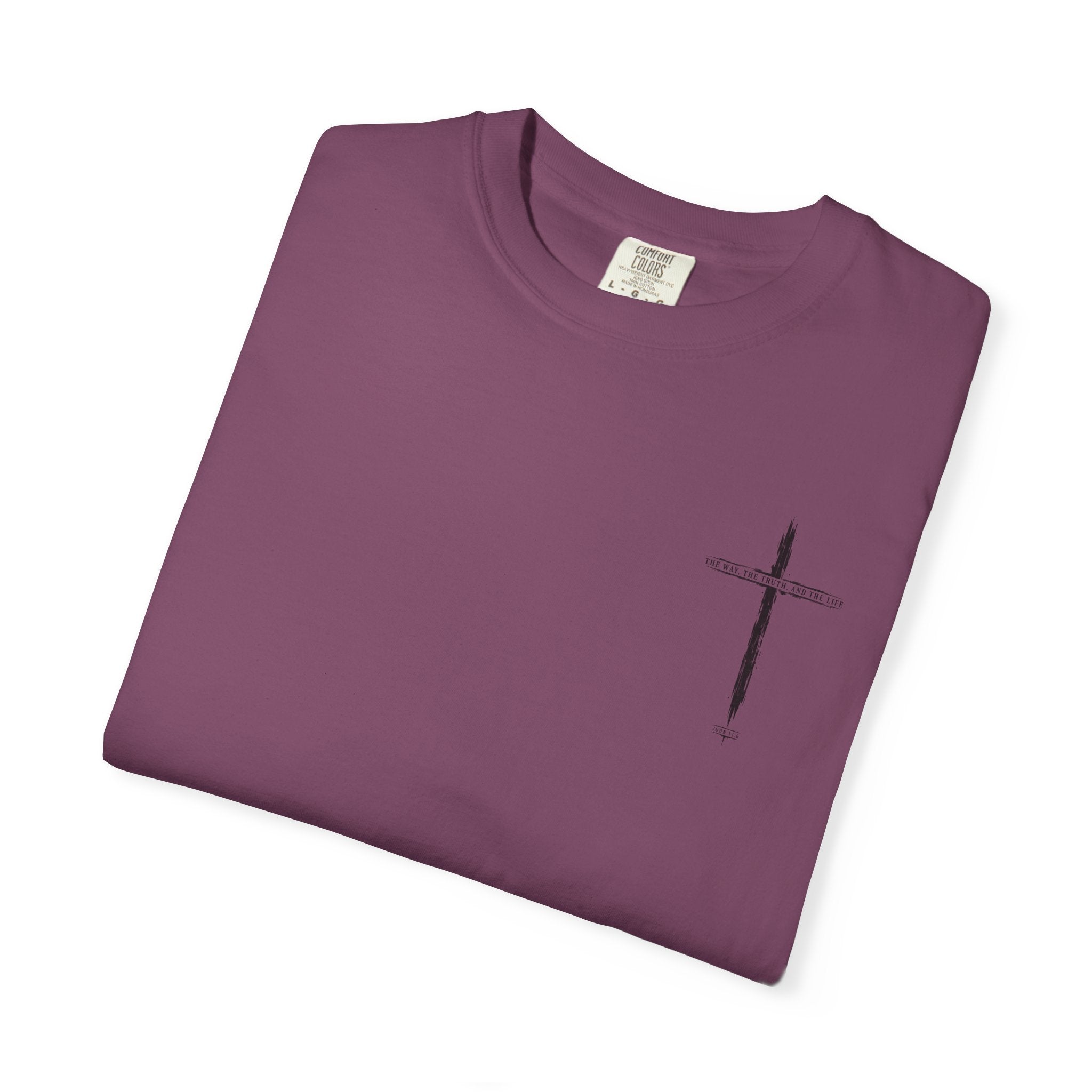 Christian Cross T-Shirt — 'The Way, The Truth, The Life' Religious Tee