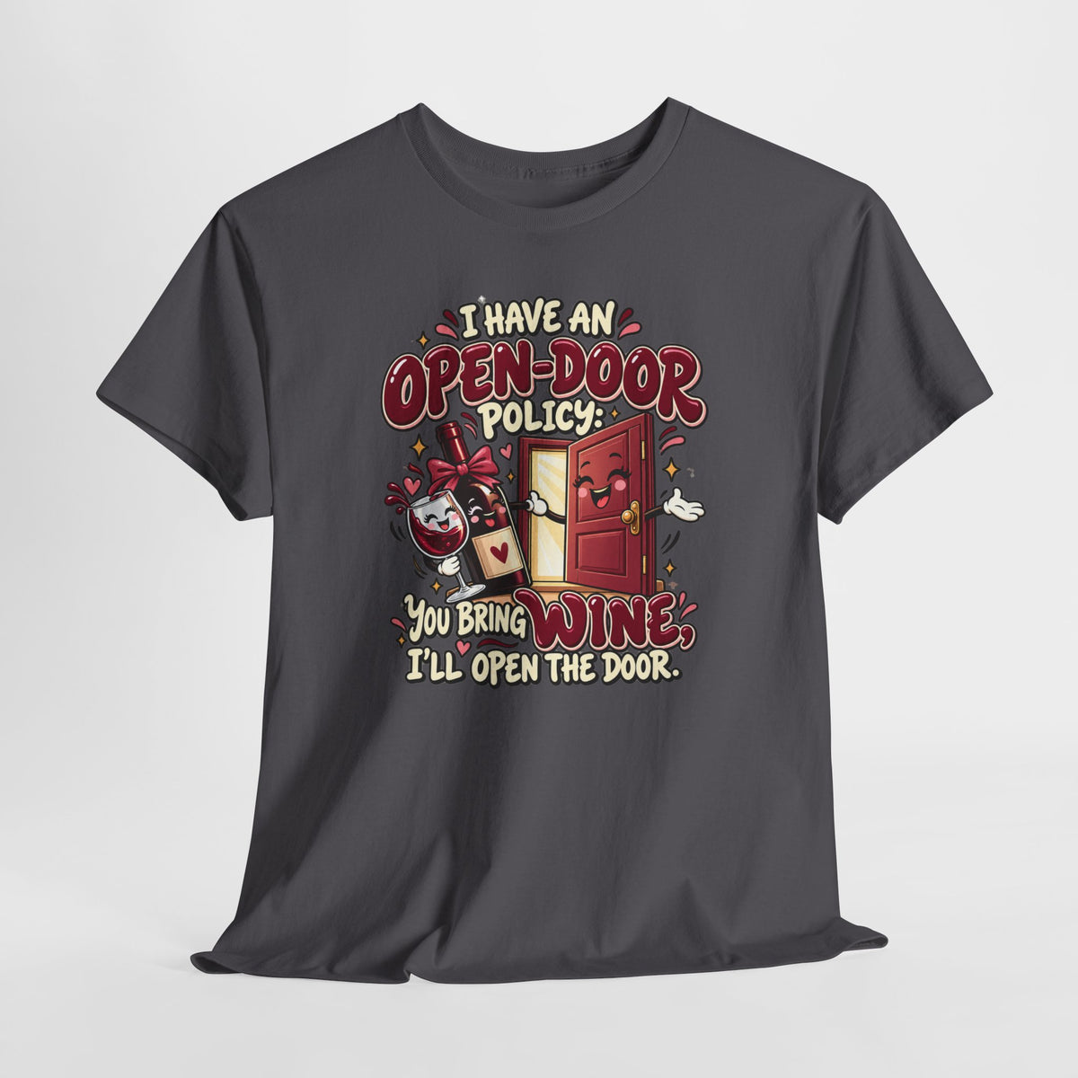 Open-Door Policy Wine Lover T-Shirt
