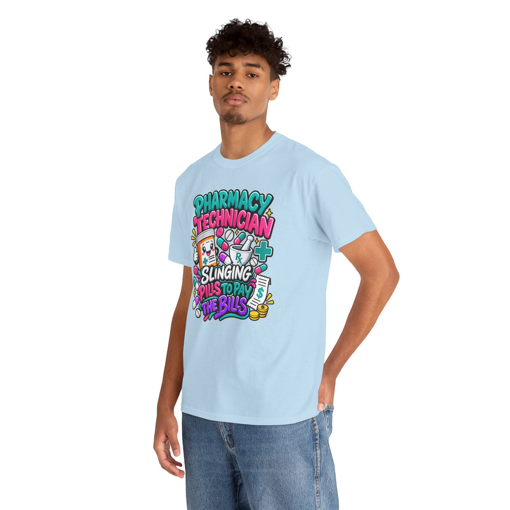 Pharmacy Technician T‑Shirt — "Slinging Pills to Pay the Bills" Graphic Tee