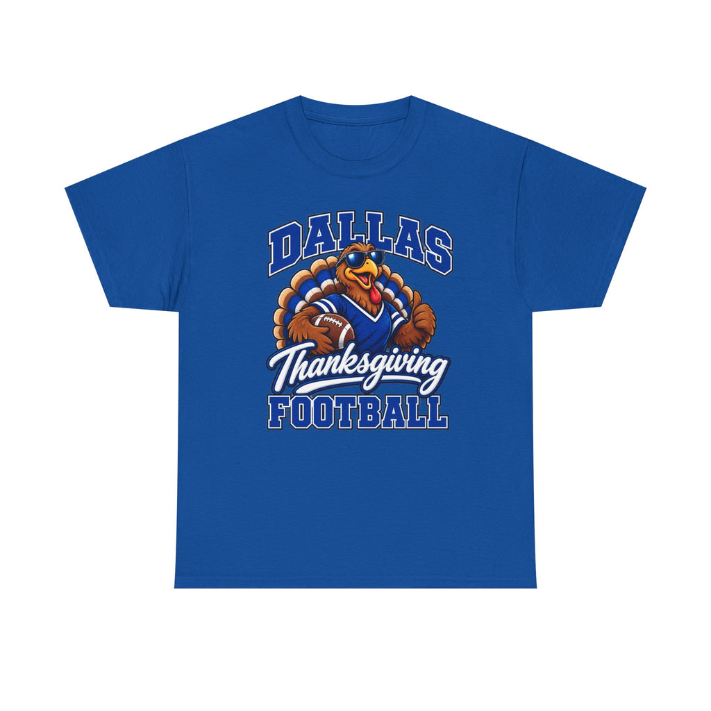 Dallas Thanksgiving Football T-Shirt — Turkey Mascot Game Day Tee