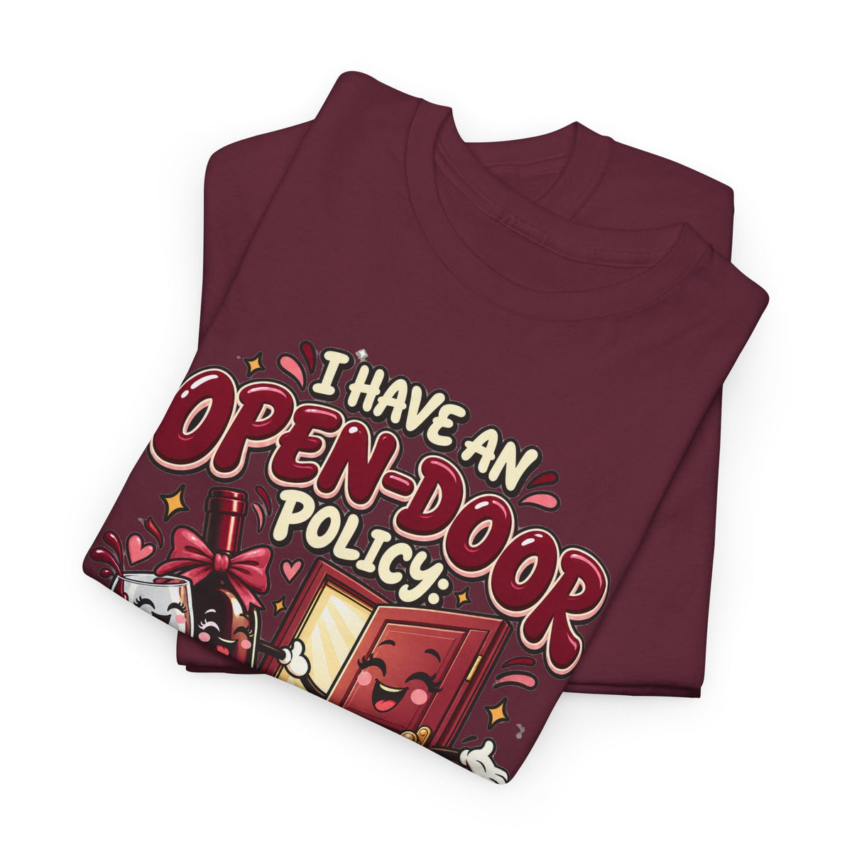Open-Door Policy Wine Lover T-Shirt