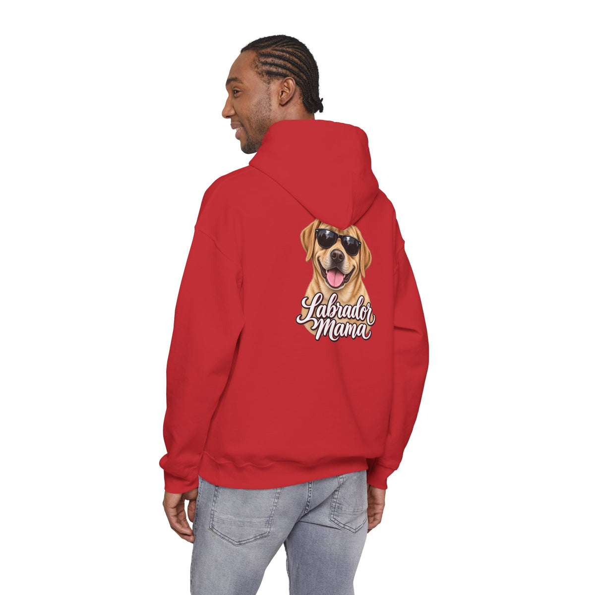 Labrador Mama Hoodie — Dog Mom Sweatshirt with Cute Sunglasses Lab Design