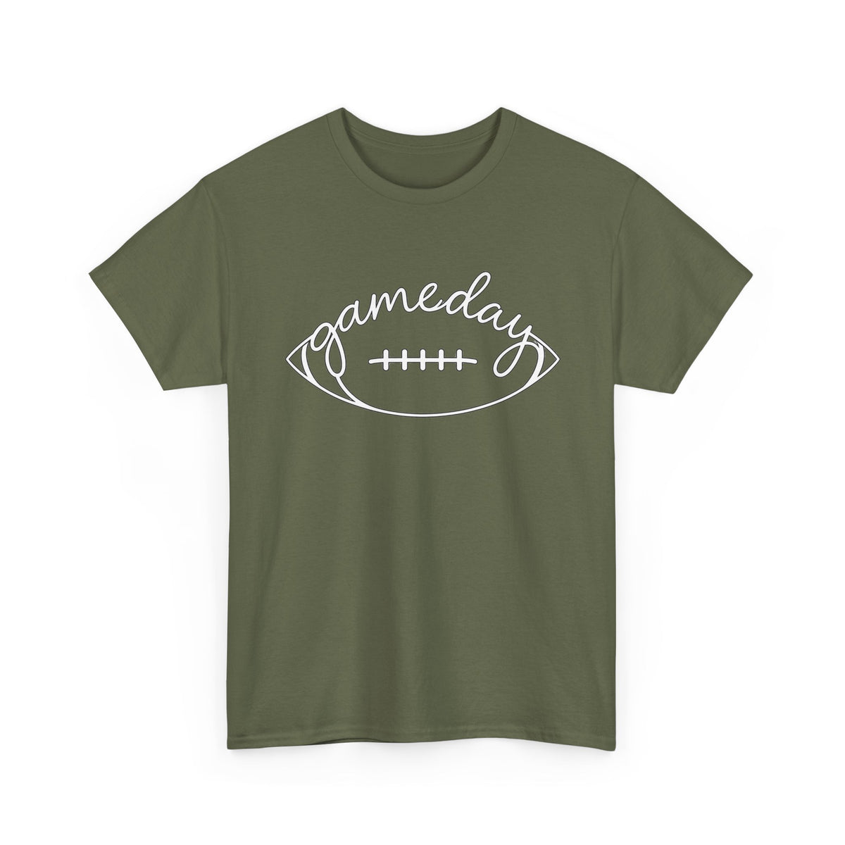 Gameday Football Tee — 'gameday' Script Football Graphic T-Shirt