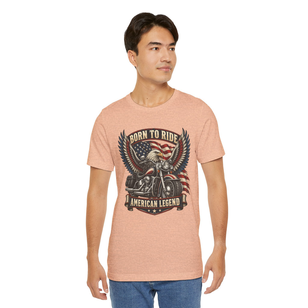 Born to Ride Eagle Motorcycle Tee — American Legend Patriotic T-Shirt