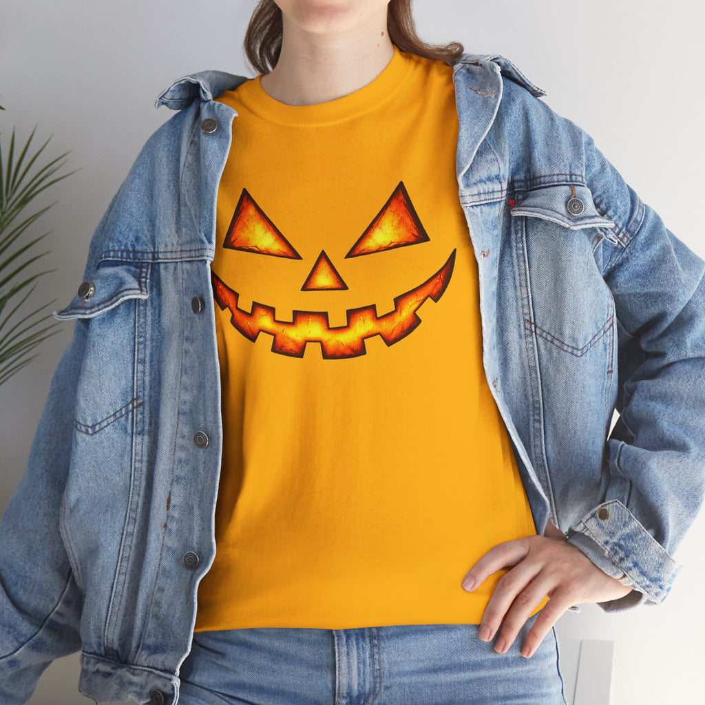 Jack-O'-Lantern Pumpkin Scary Face T-Shirt — Halloween Horror Costume Tee