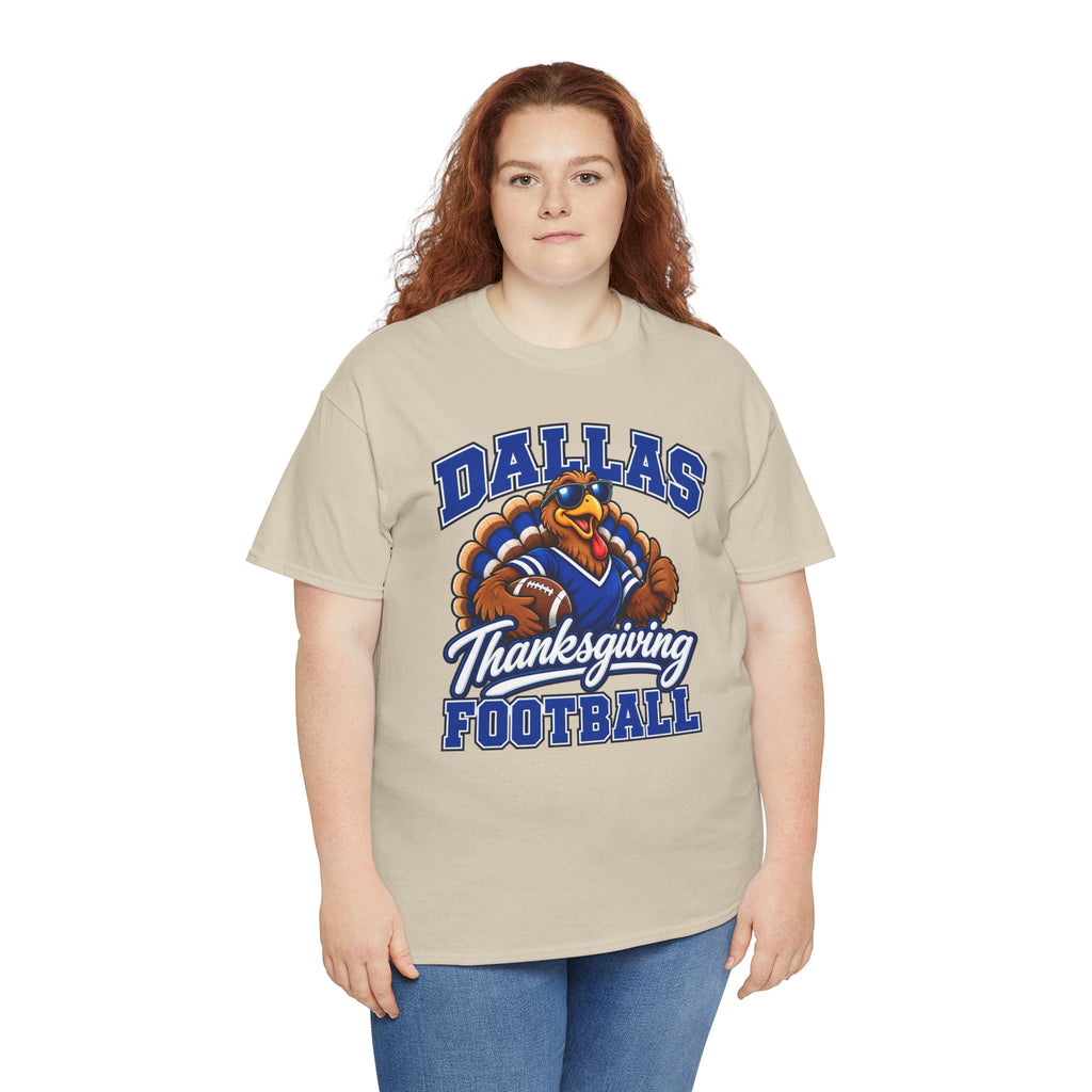 Dallas Thanksgiving Football T-Shirt — Turkey Mascot Game Day Tee