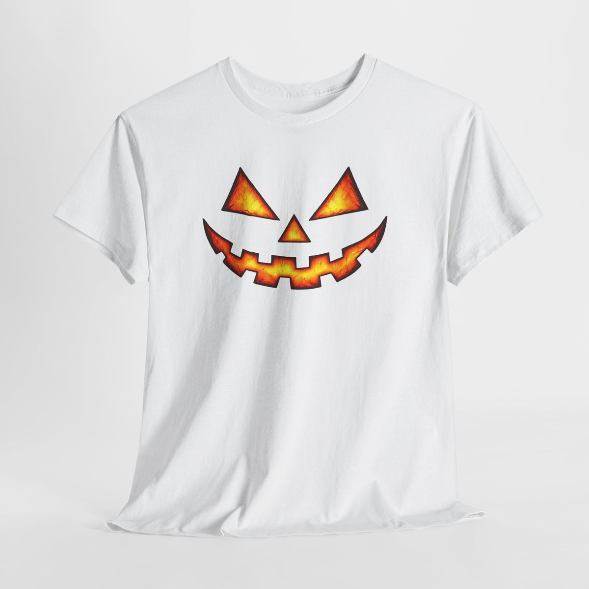 Jack-O'-Lantern Pumpkin Scary Face T-Shirt — Halloween Horror Costume Tee