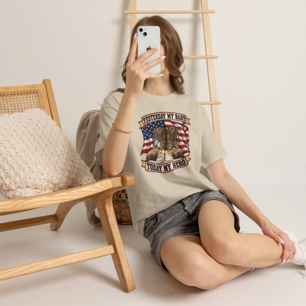 Yesterday My Baby, Today My Hero Military Tribute Tee