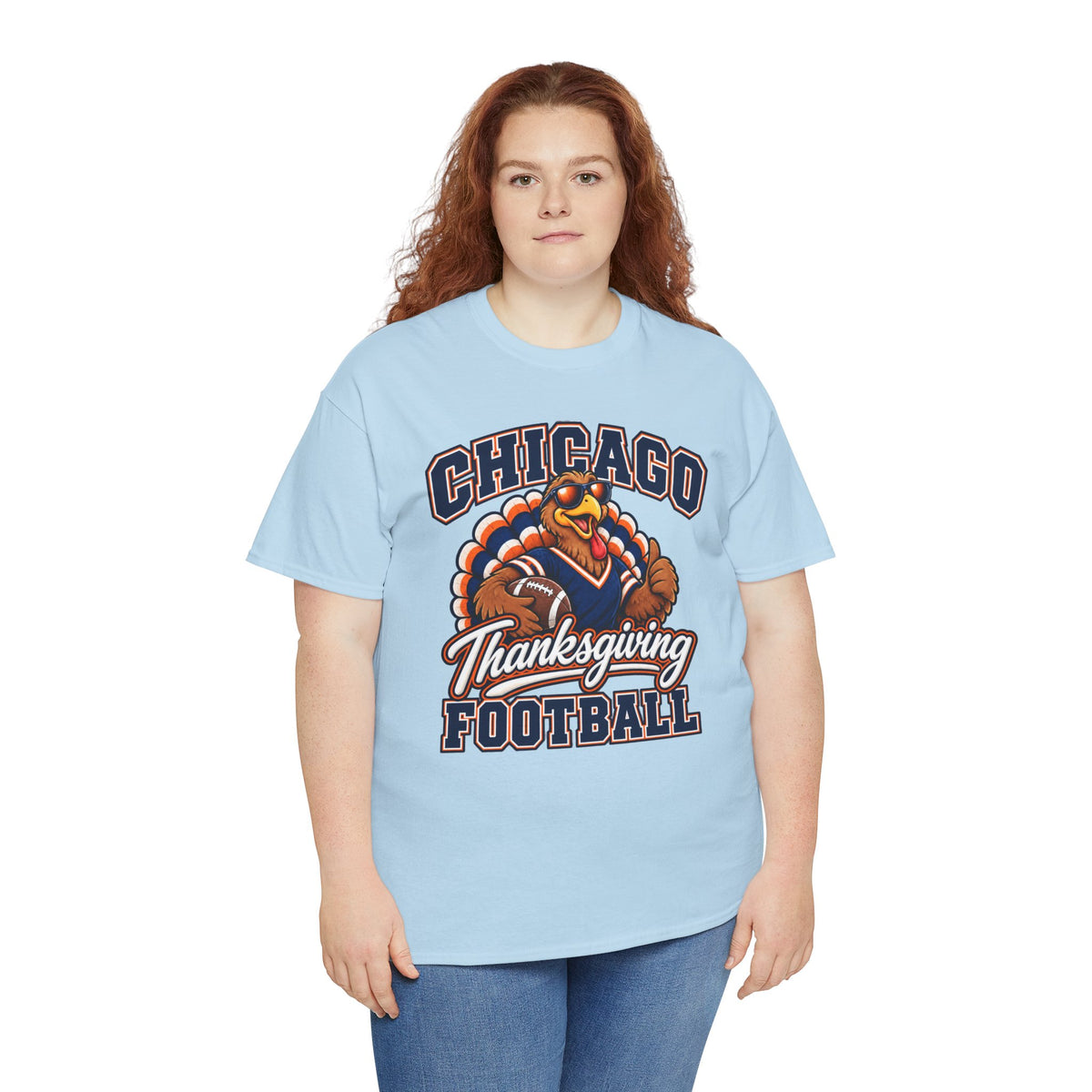 Chicago Thanksgiving Football T-Shirt — Turkey Mascot Game Day Tee