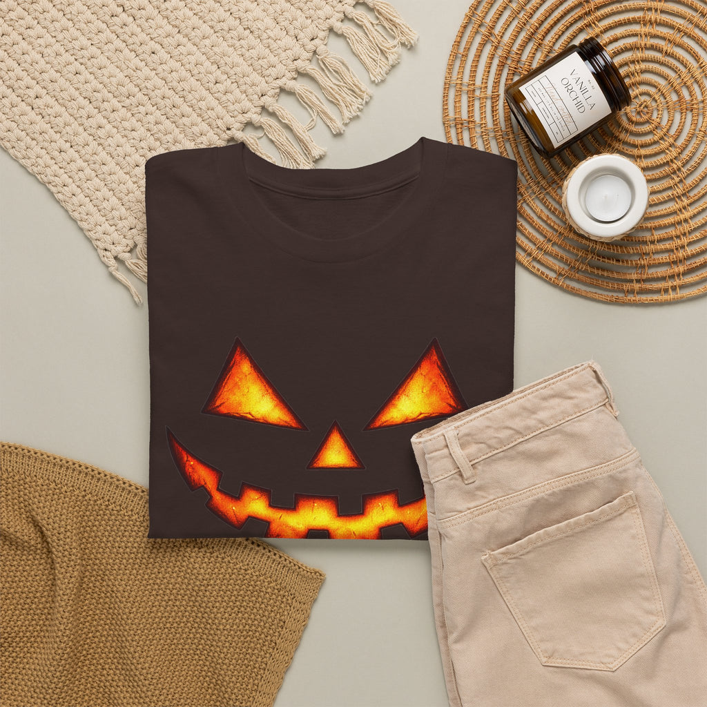 Jack-O'-Lantern Pumpkin Scary Face T-Shirt — Halloween Horror Costume Tee