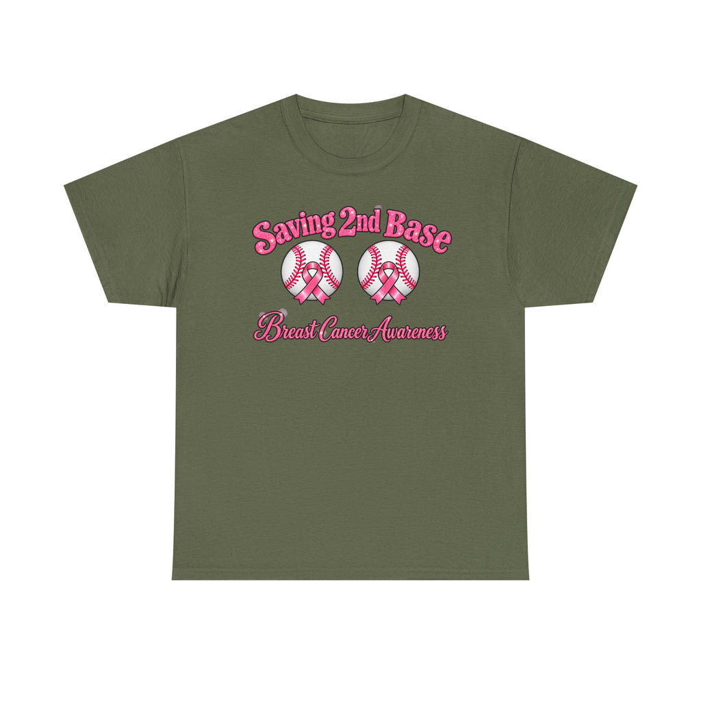 Saving 2nd Base Breast Cancer Awareness T-Shirt