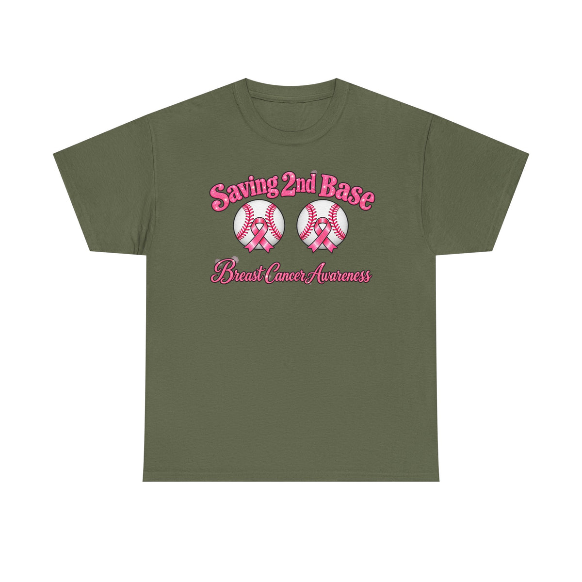 Saving 2nd Base Breast Cancer Awareness T-Shirt