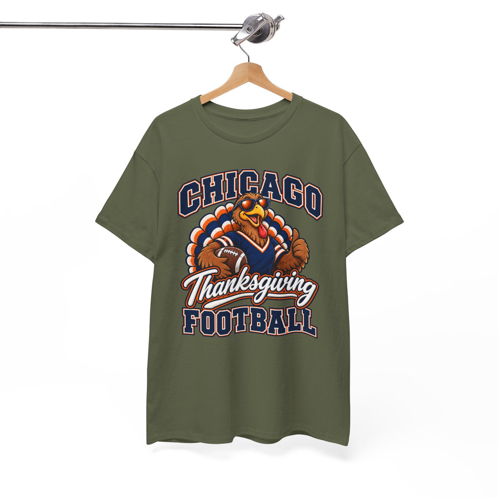 Chicago Thanksgiving Football T-Shirt — Turkey Mascot Game Day Tee