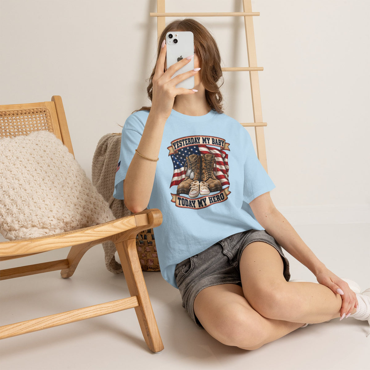 Yesterday My Baby, Today My Hero Military Tribute Tee