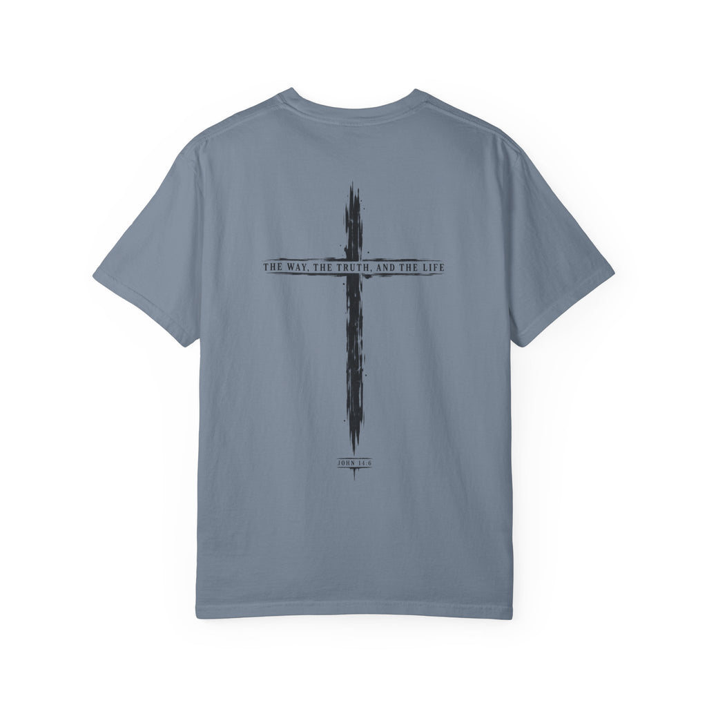 Christian Cross T-Shirt — 'The Way, The Truth, The Life' Religious Tee