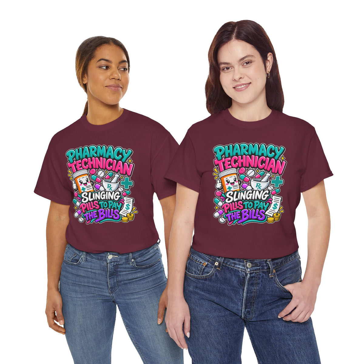 Pharmacy Technician T‑Shirt — "Slinging Pills to Pay the Bills" Graphic Tee