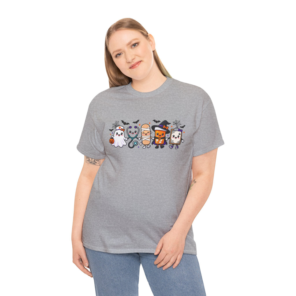 Halloween Candy Characters Tee — Cute Trick-or-Treat Ghosts & Candy Corn Shirt