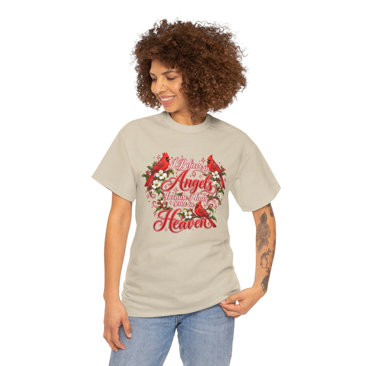 Angels from Heaven Cardinal Christmas T-Shirt