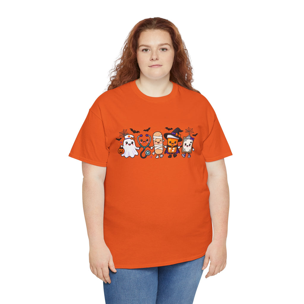 Halloween Candy Characters Tee — Cute Trick-or-Treat Ghosts & Candy Corn Shirt