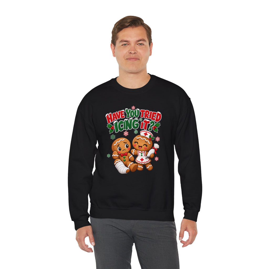 Have You Tried Icing It? Gingerbread Couple Christmas Sweatshirt