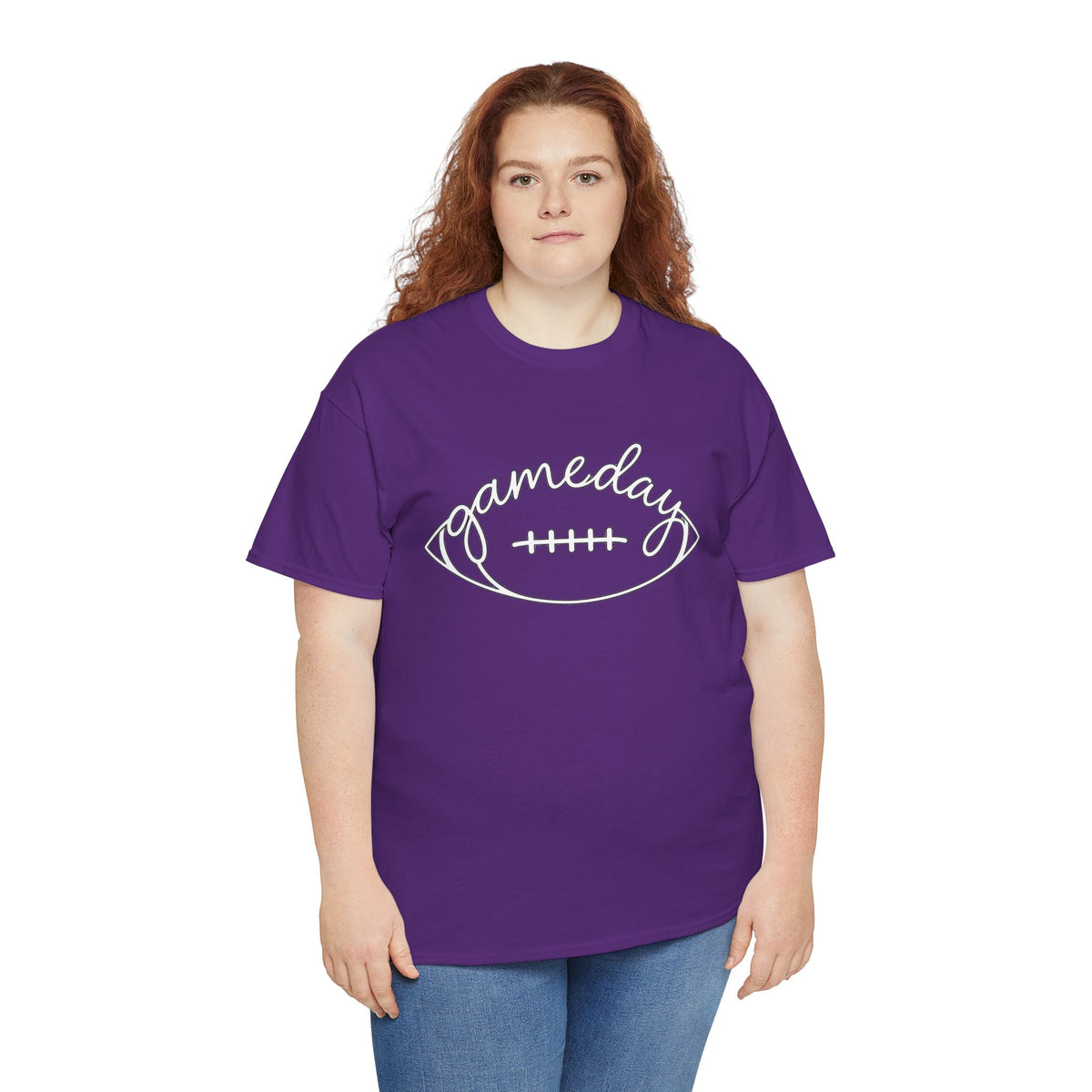 Gameday Football Tee — 'gameday' Script Football Graphic T-Shirt
