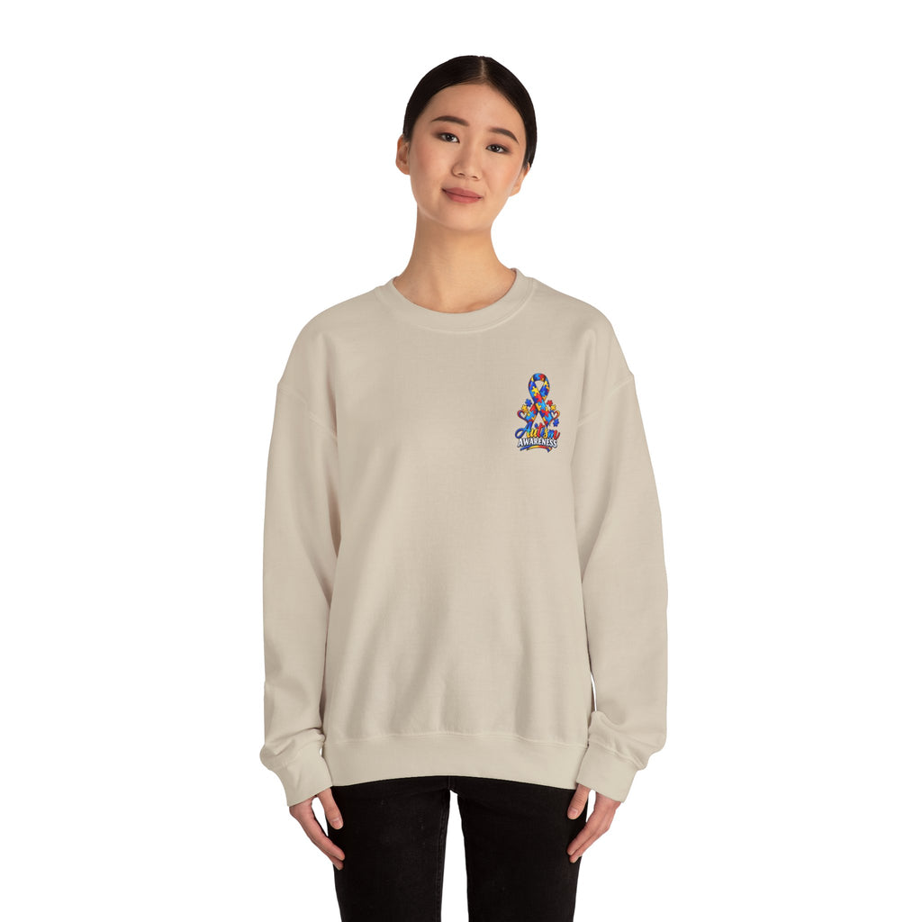 Autism Awareness Ribbon Crewneck Sweatshirt