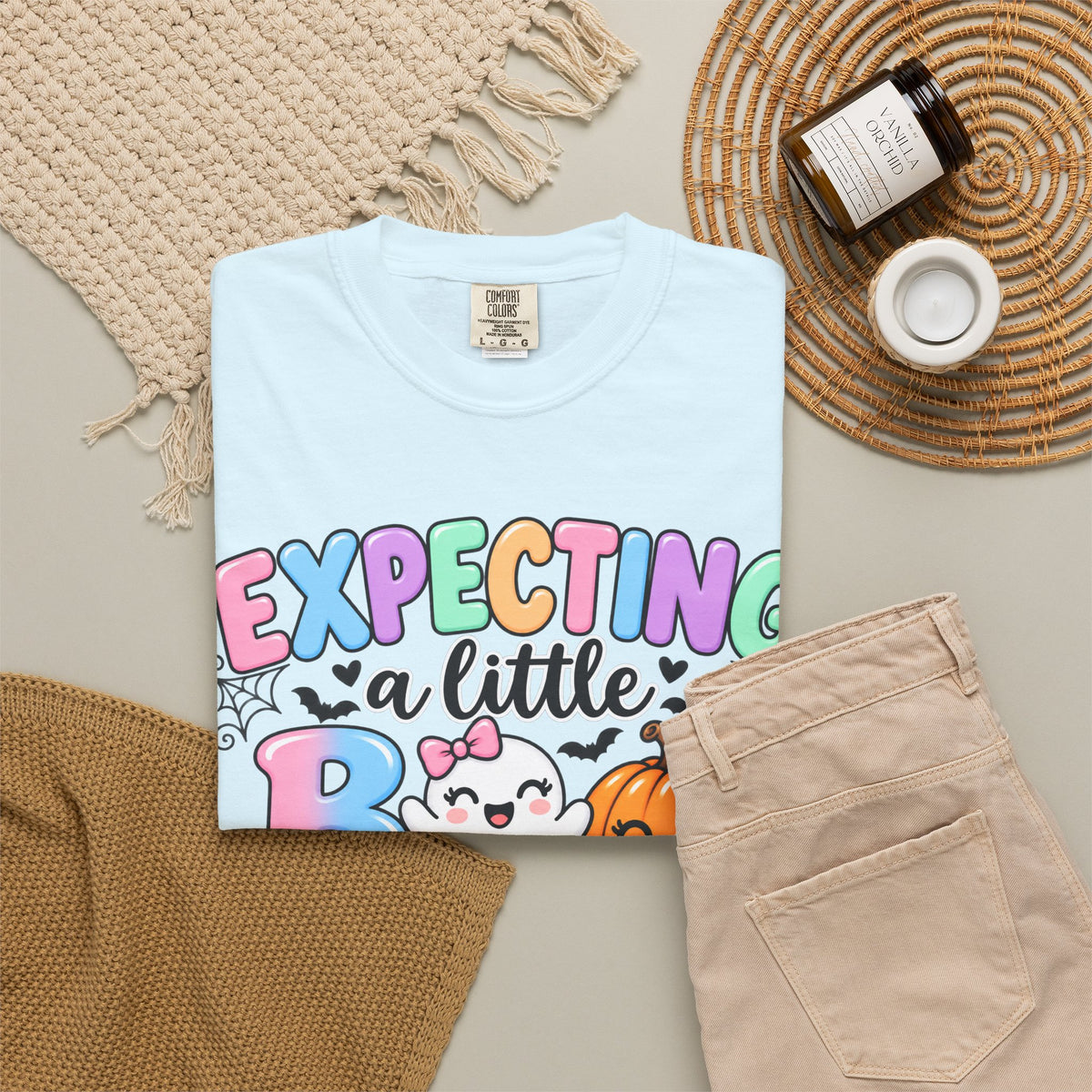 Expecting a Little Boo Maternity T-Shirt — Cute Halloween Pregnancy Tee