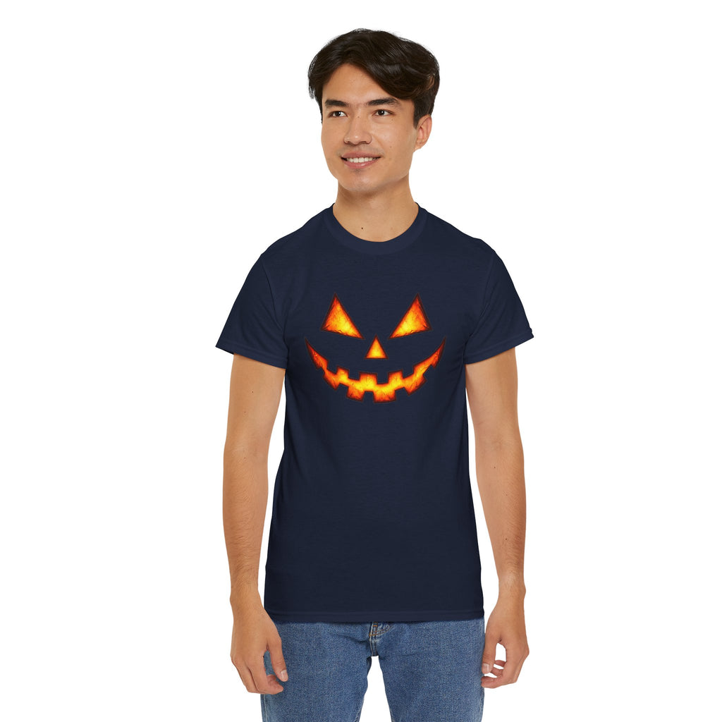 Jack-O'-Lantern Pumpkin Scary Face T-Shirt — Halloween Horror Costume Tee