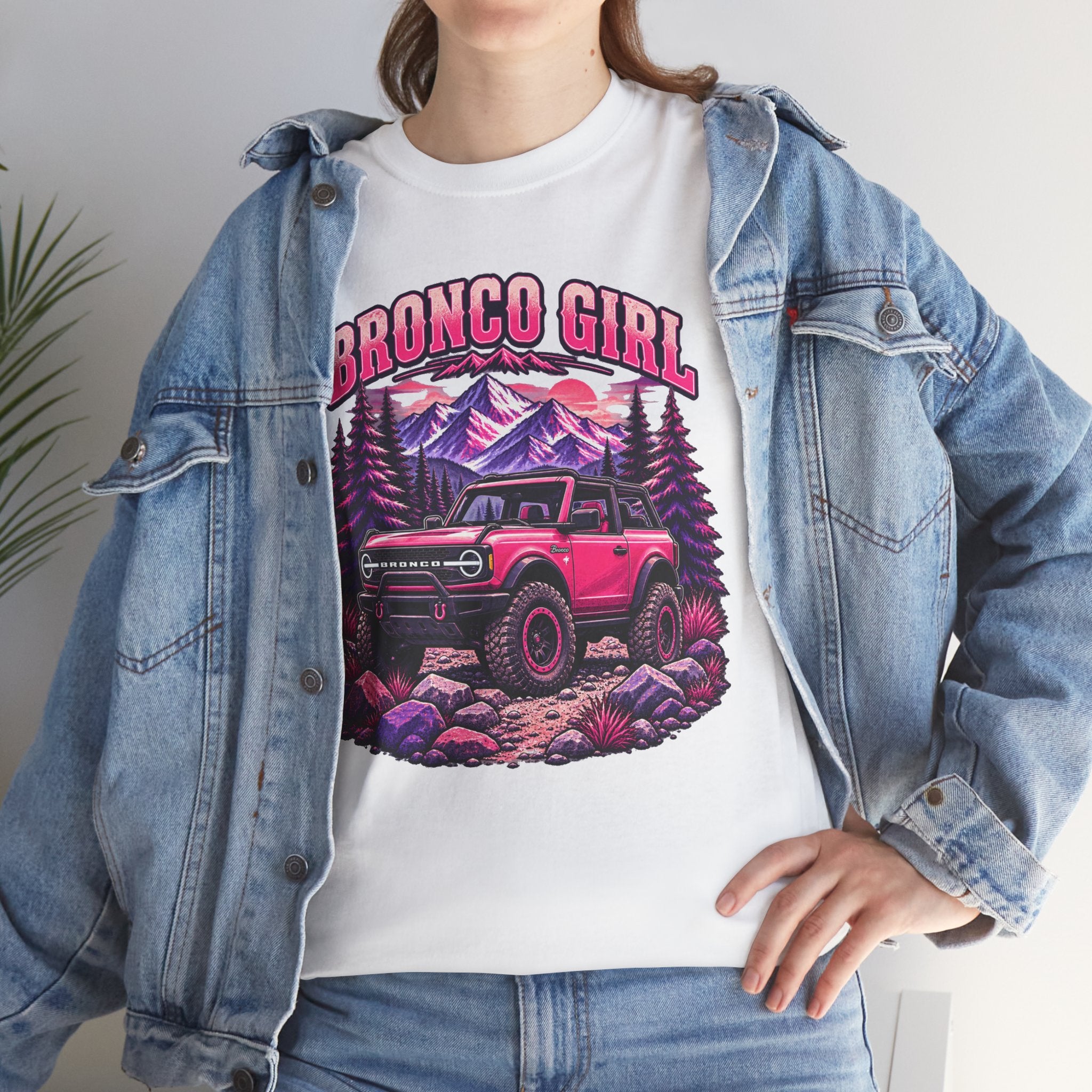 Bronco Girl T-Shirt – Pink Off-Road Truck Graphic Tee