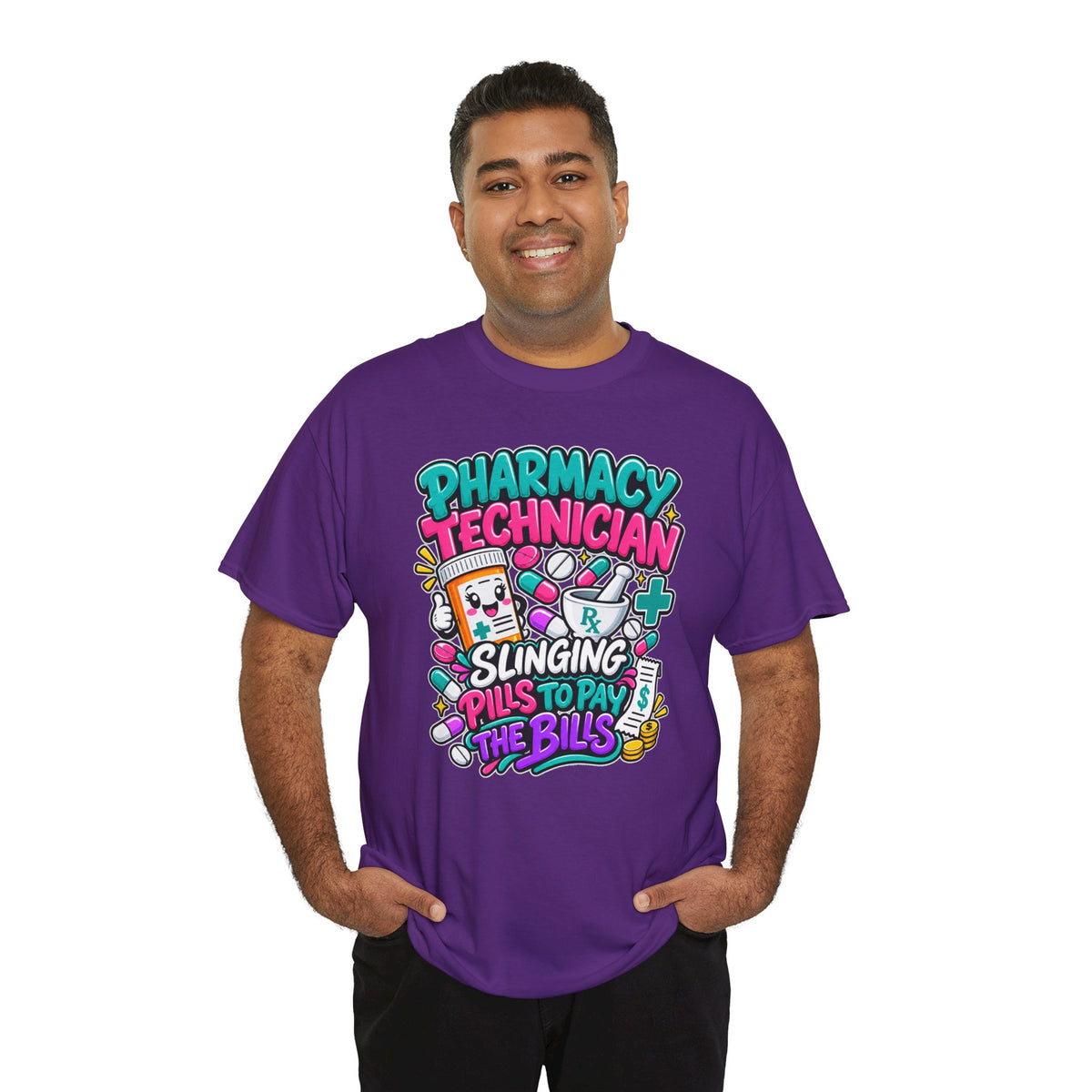 Pharmacy Technician T‑Shirt — "Slinging Pills to Pay the Bills" Graphic Tee