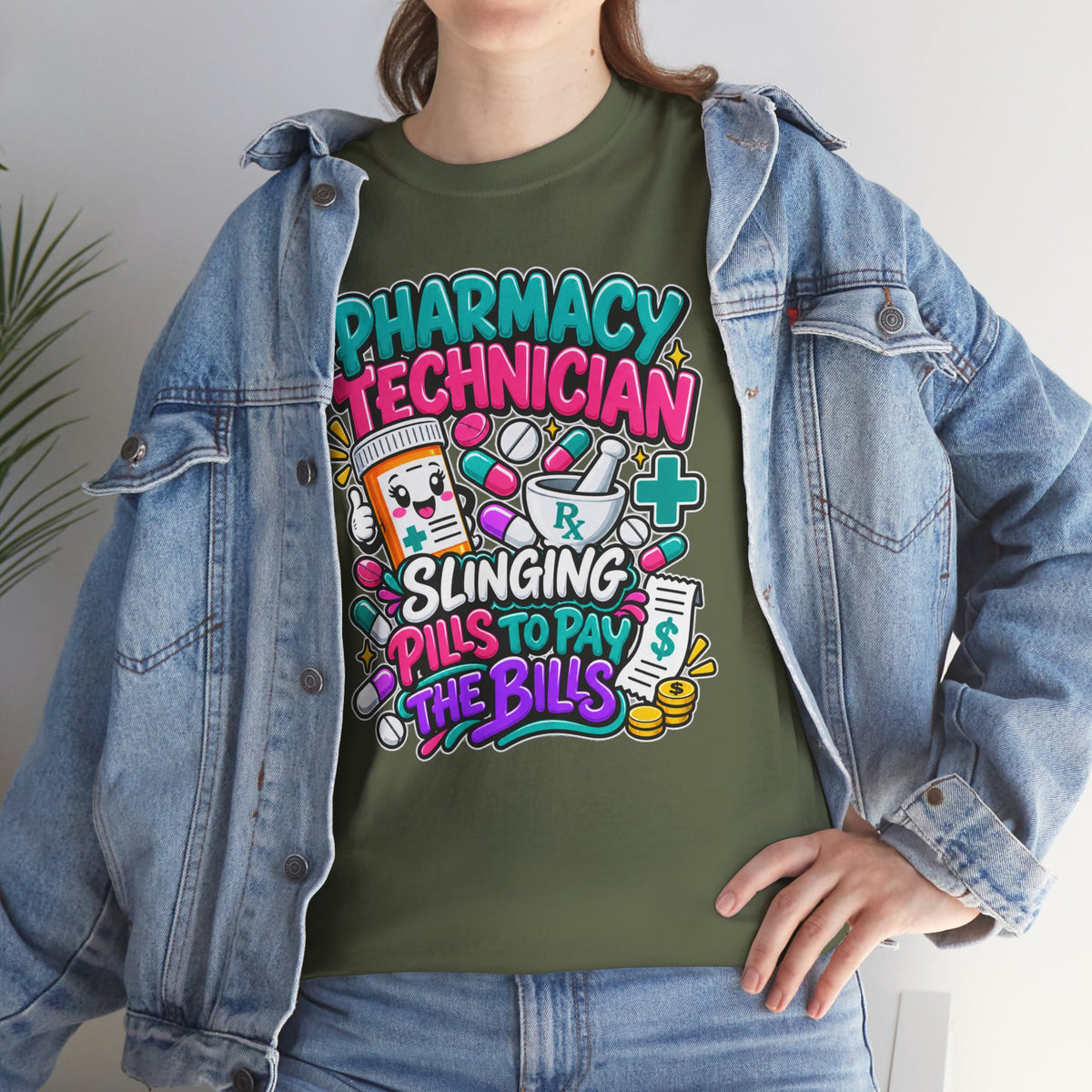 Pharmacy Technician T‑Shirt — "Slinging Pills to Pay the Bills" Graphic Tee