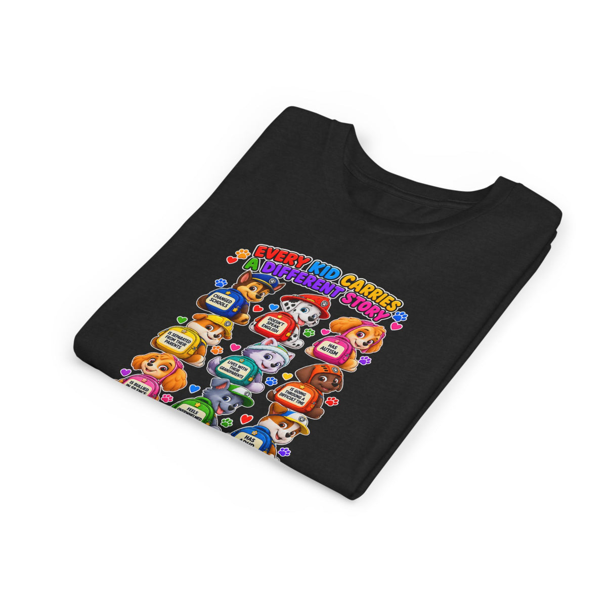Be Kind Youth Short Sleeve Tee – Colorful Cartoon Character Shirt
