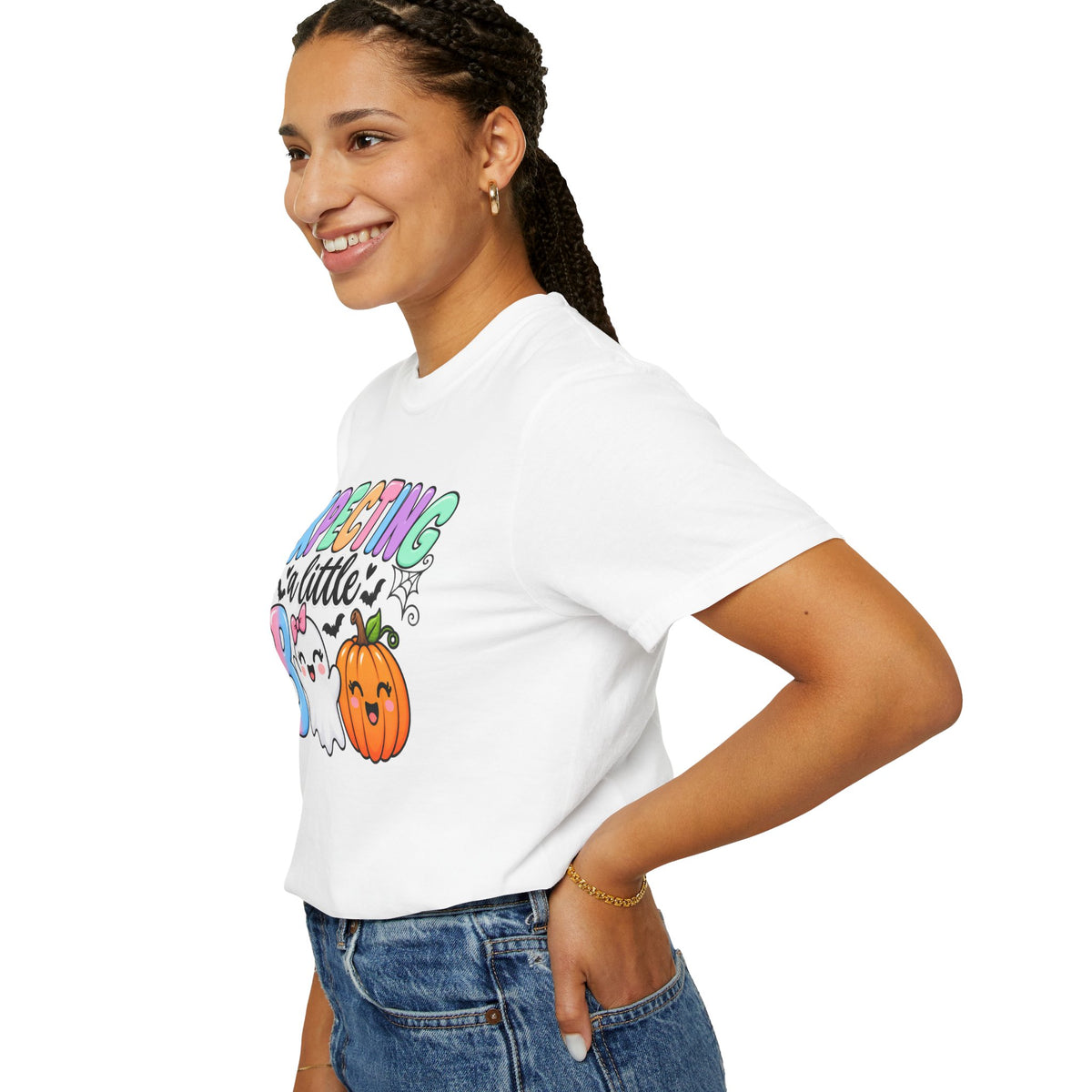 Expecting a Little Boo Maternity T-Shirt — Cute Halloween Pregnancy Tee