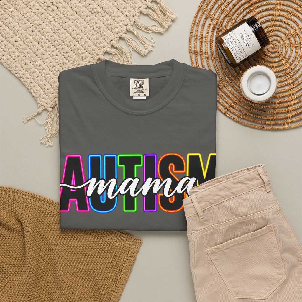 Autism Mama T-Shirt — Colorful Pride Support Tee for Moms