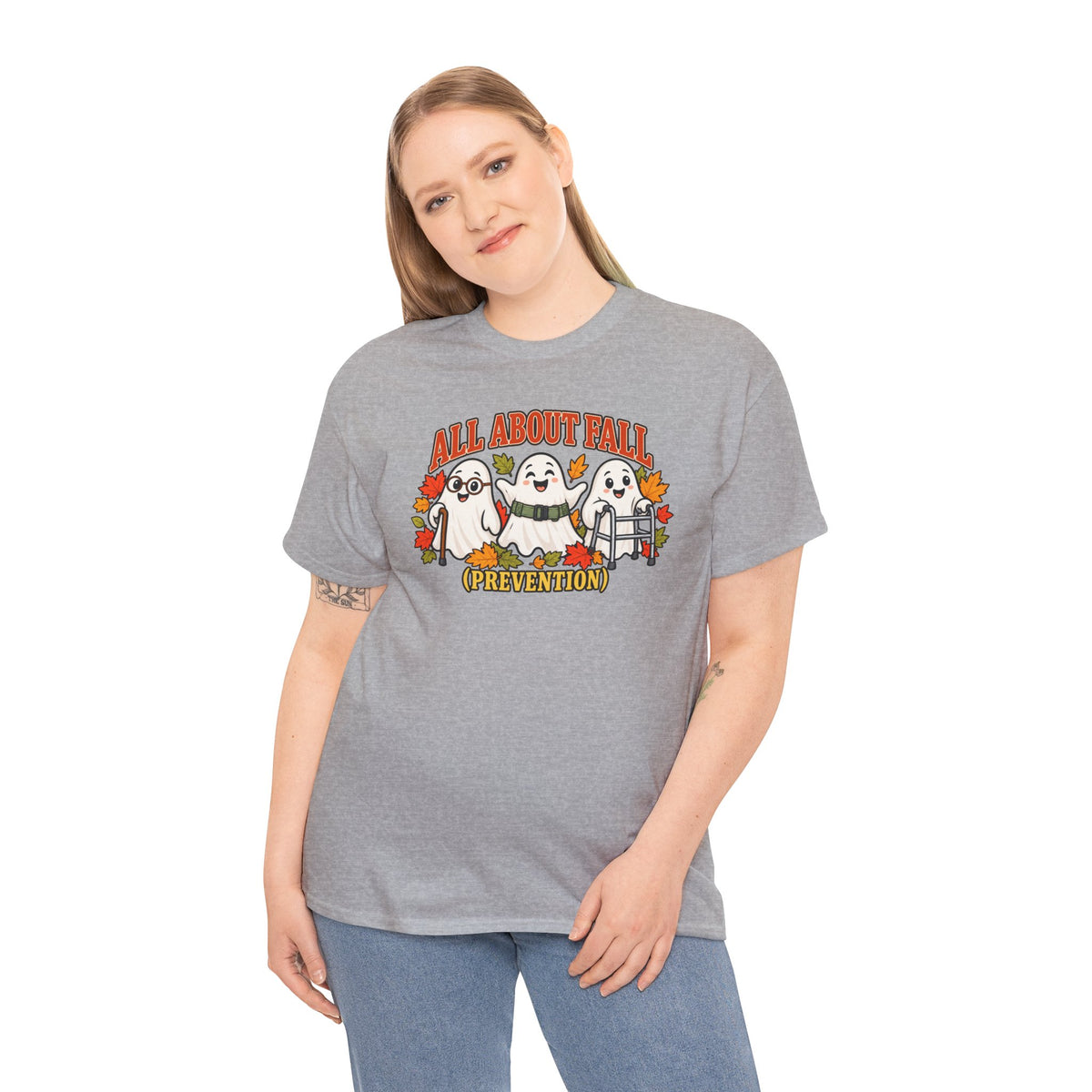 All About Fall (Prevention) Ghost Tee — Cute Halloween Autumn T-Shirt