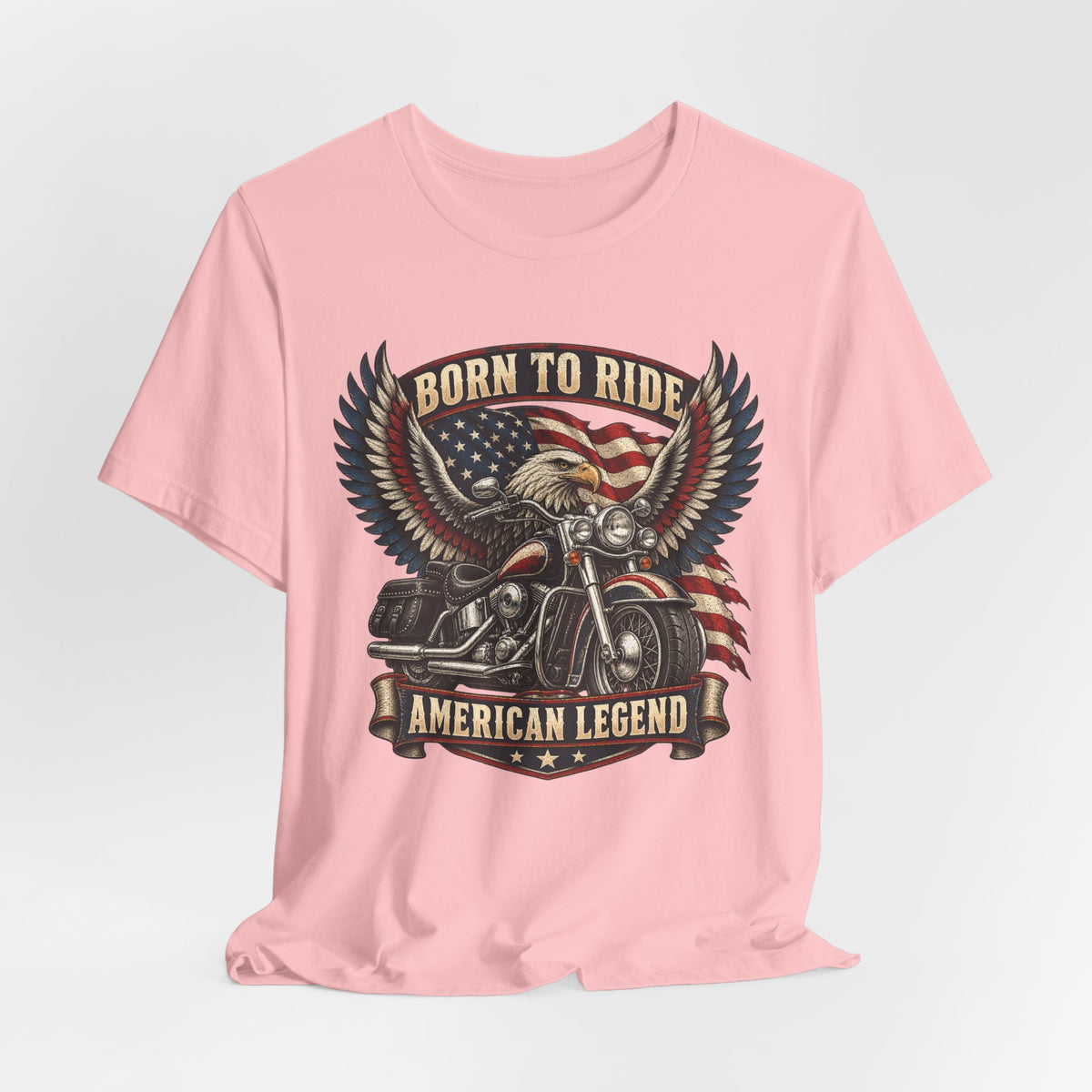 Born to Ride Eagle Motorcycle Tee — American Legend Patriotic T-Shirt
