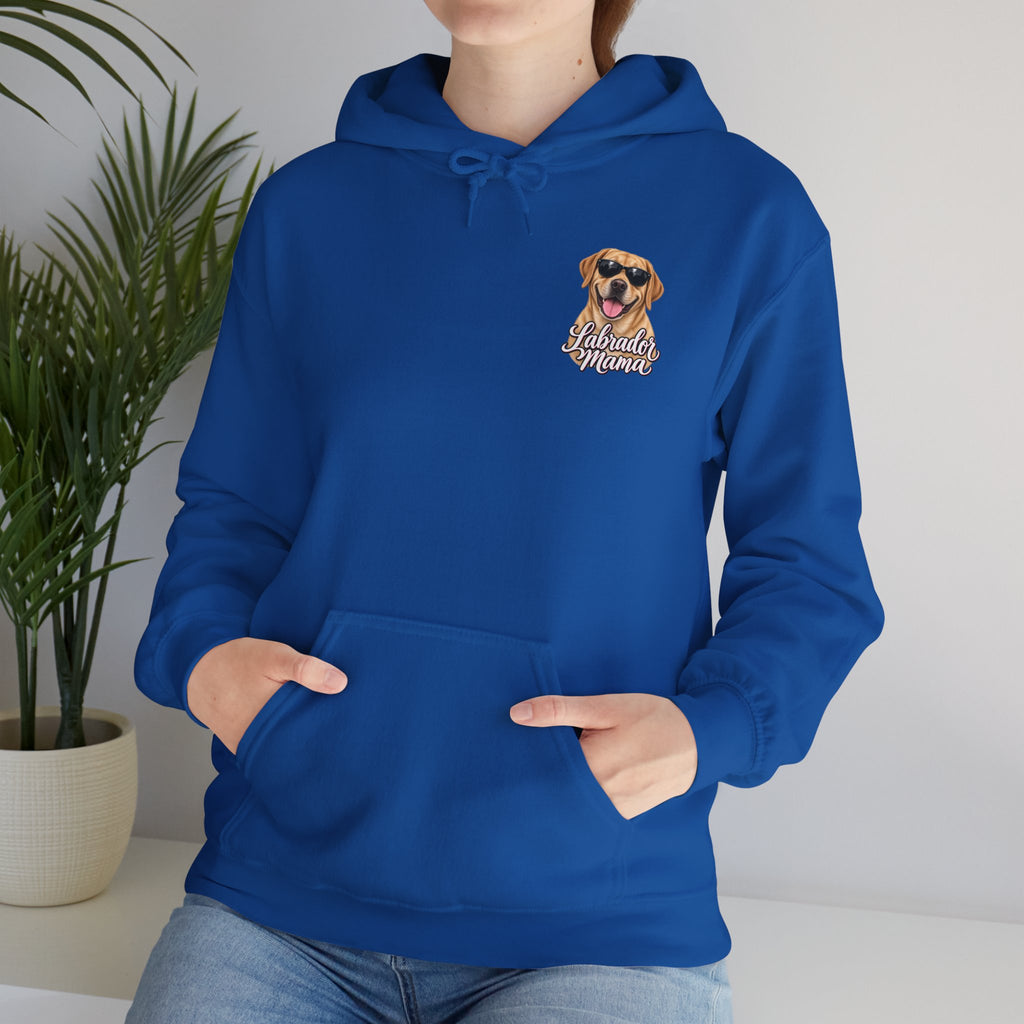 Labrador Mama Hoodie — Dog Mom Sweatshirt with Cute Sunglasses Lab Design