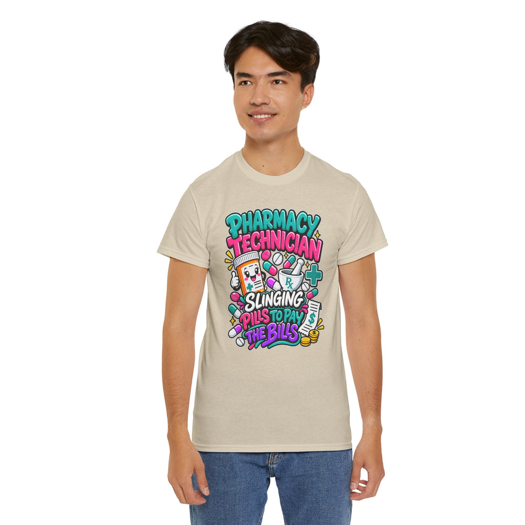 Pharmacy Technician T‑Shirt — "Slinging Pills to Pay the Bills" Graphic Tee